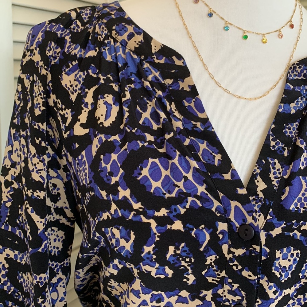 Tibi Silk Python Print Blouse - image 2